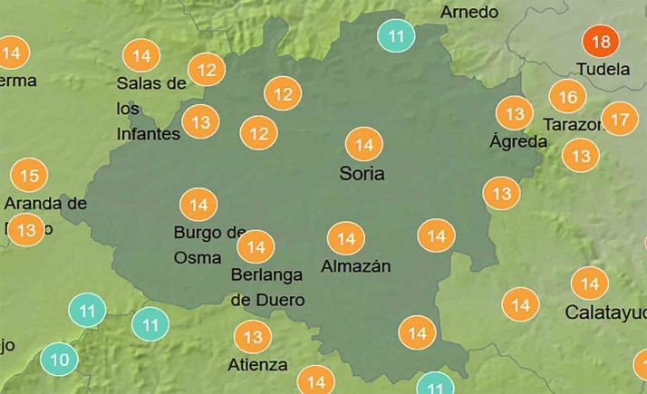 El tiempo en Soria: Nublado y probabilidad de chubascos por la tarde