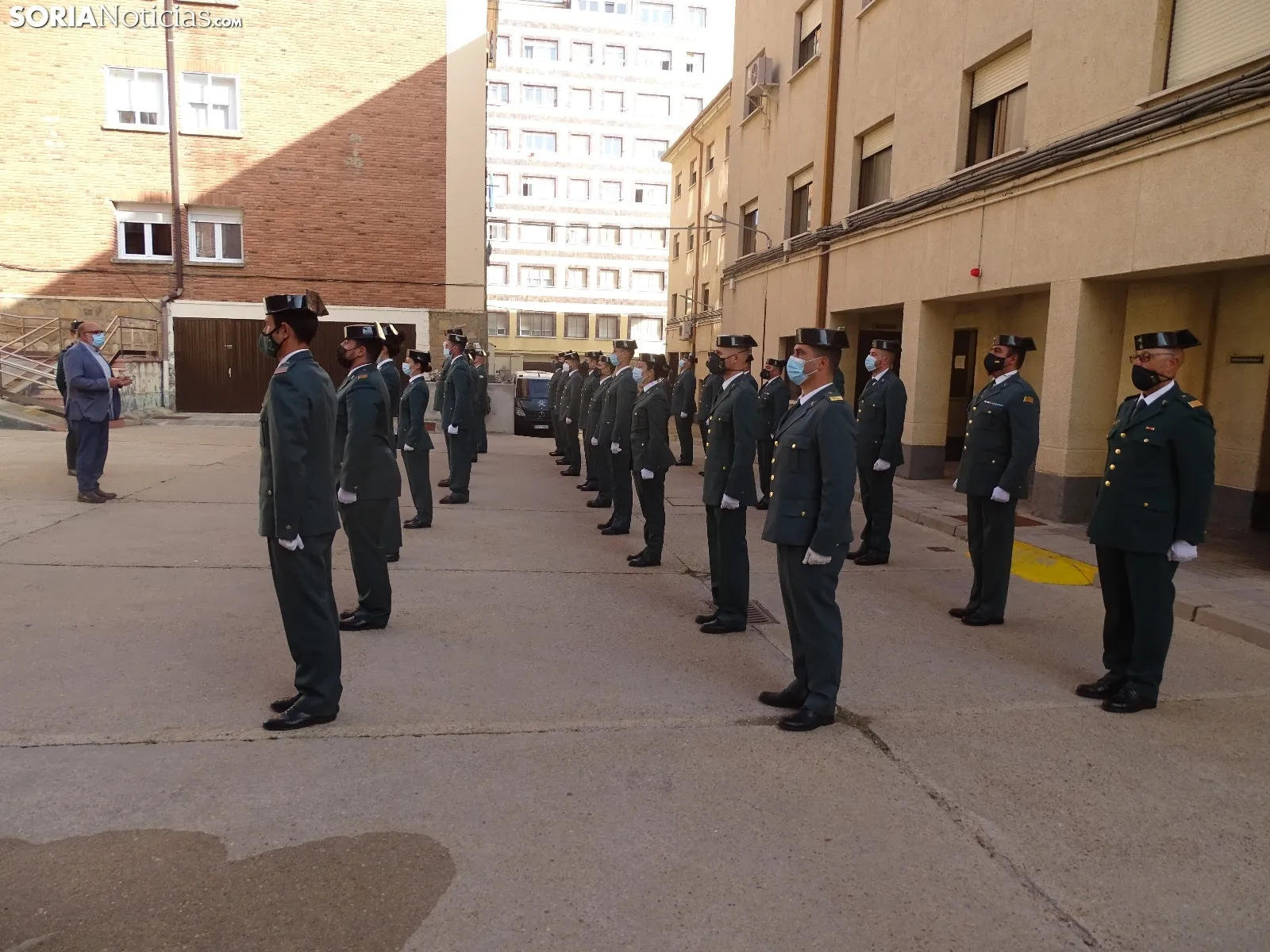 Una imagen del acto de bienvenida a los agentes en la sede de la Comandancia de Soria. /SN