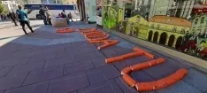 Una imagen del acto de sensibilización hoy en Granados. /SN