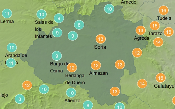 El tiempo en Soria: Notable descenso de las temperaturas