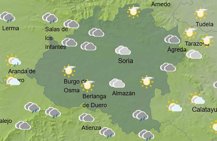 El tiempo en Soria: Más lluvias para este sábado