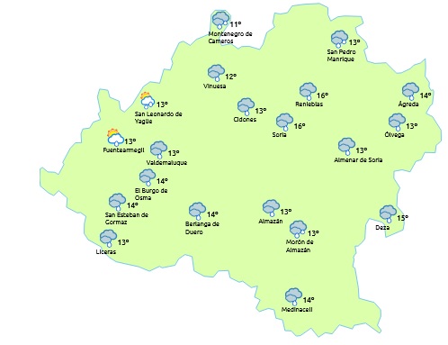 Tiempo de Soria a las 12:00 horas/eltiempo.es