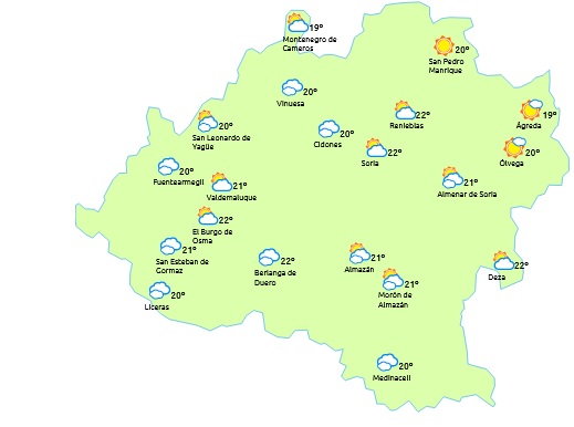 Tiempo de Soria a las 15:00 horas/eltiempo.es
