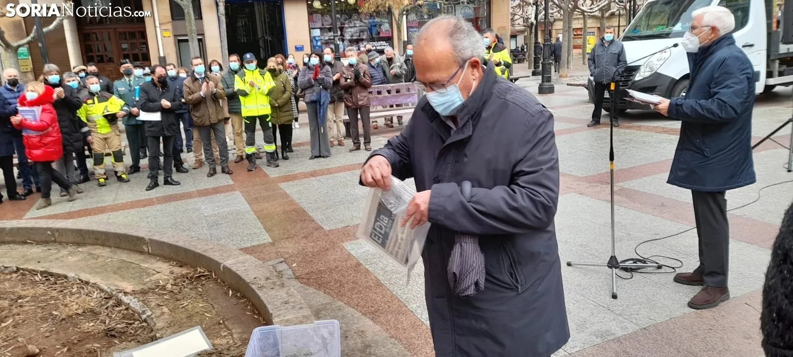 Una imagen del acto de homenaje de este lunes. /SN