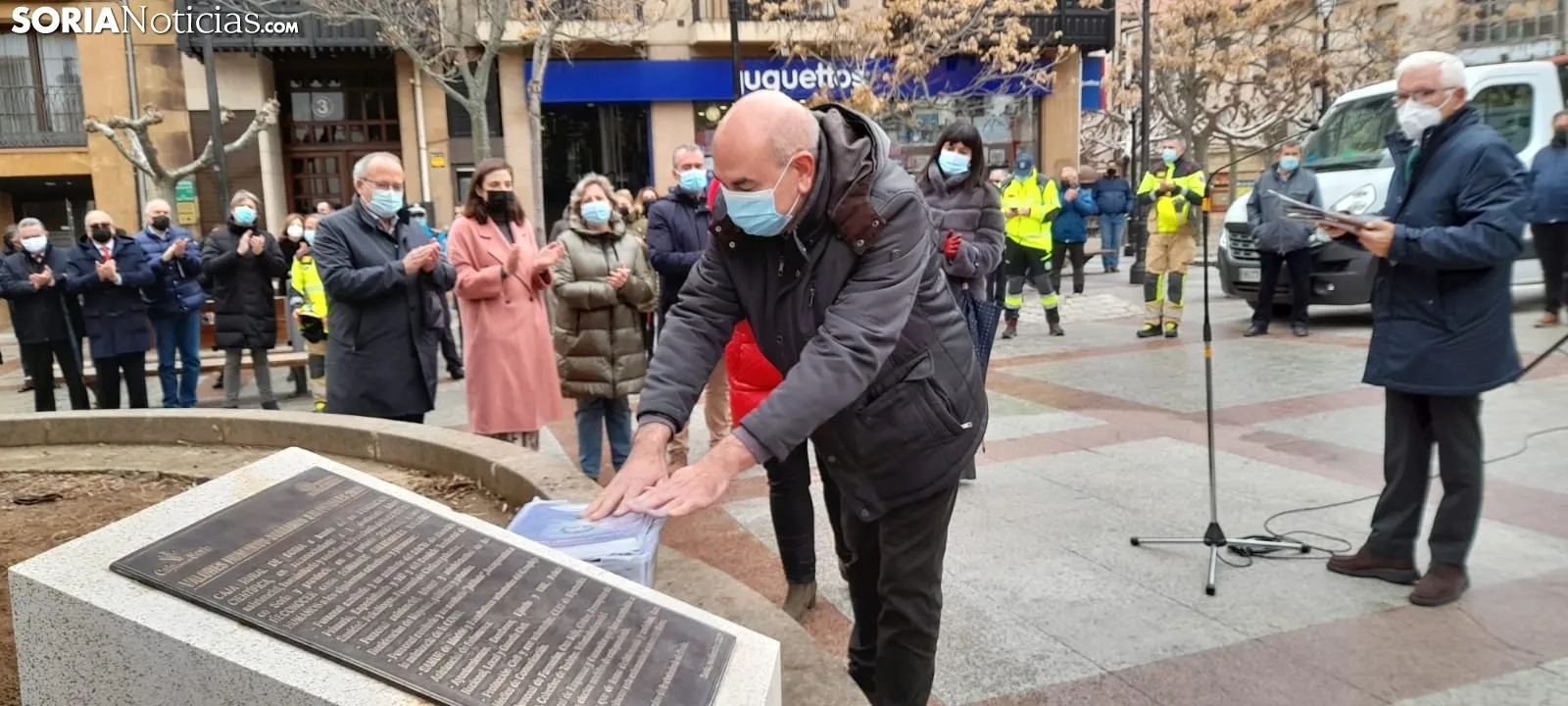 Una imagen del acto de homenaje de este lunes. /SN