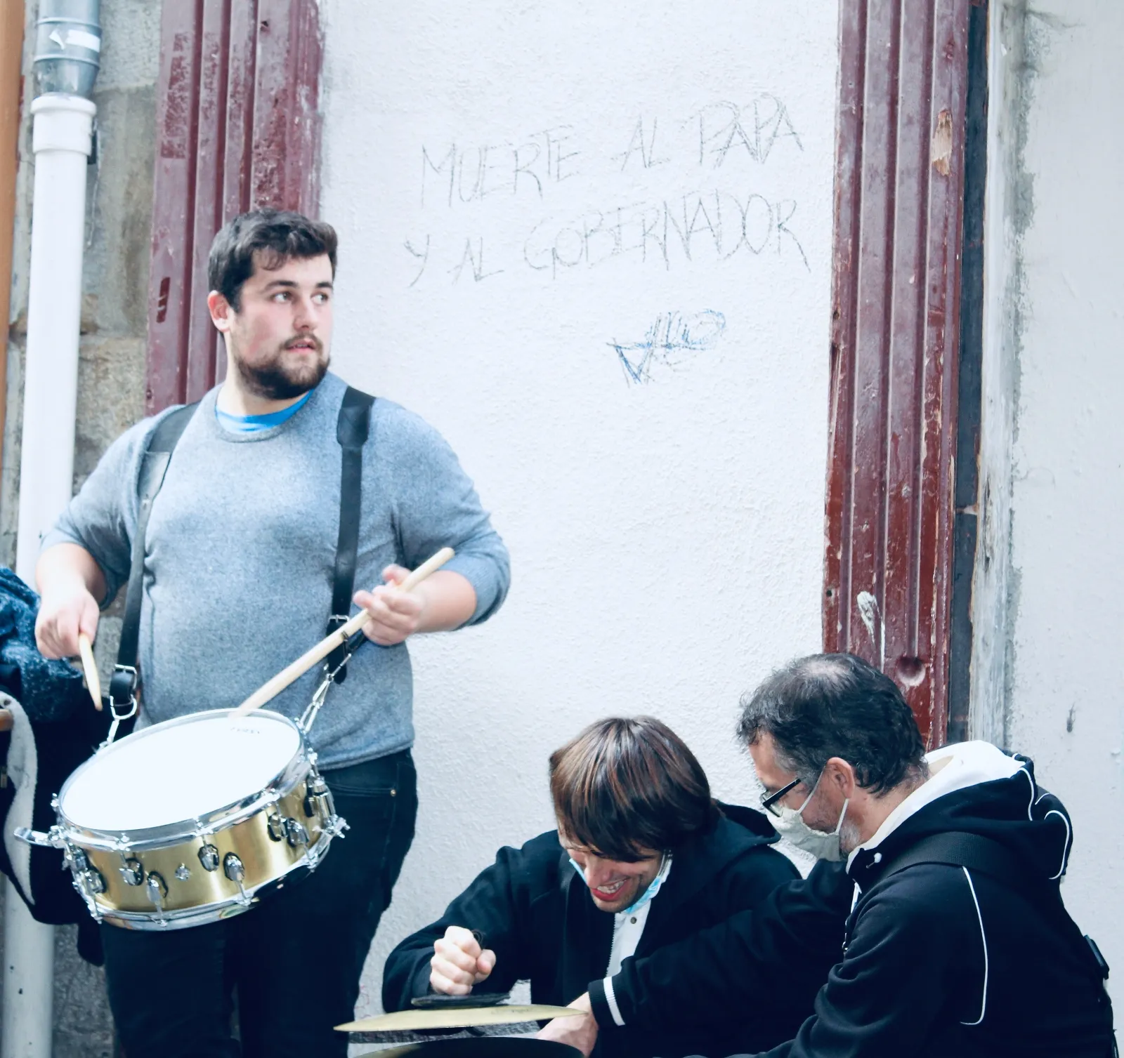 Dulzaineros sorianos en Pamplona.