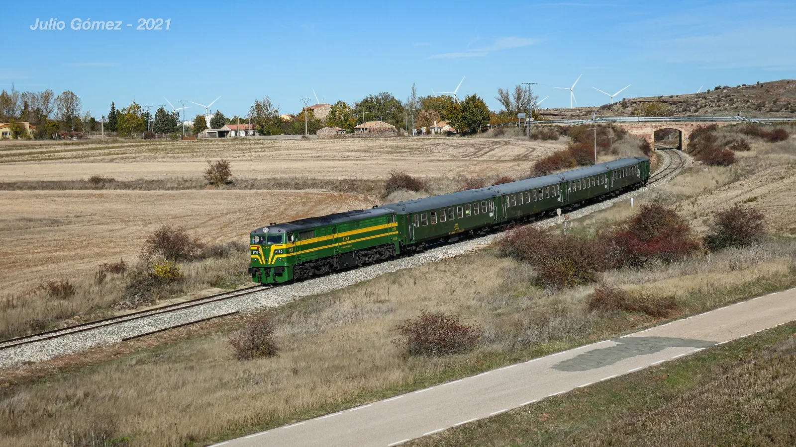 Imágenes del Tren Felipe II a su paso por Soria./ Fotos: Julio Gómez, Asociación Soriana de Amigos del Ferrocarril.