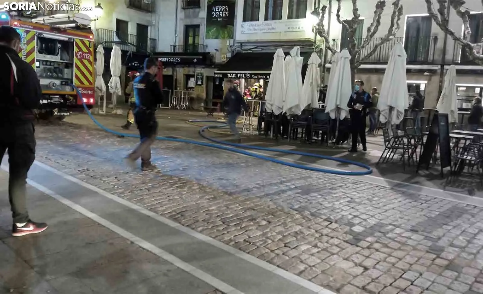 Una imagen de la céntrica plaza tras el aviso. /SN