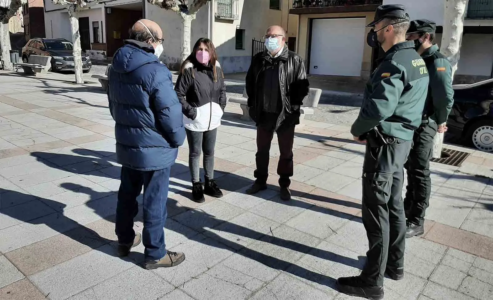 El subdelegado en su visita a Quintanas de Gormaz. /SdG