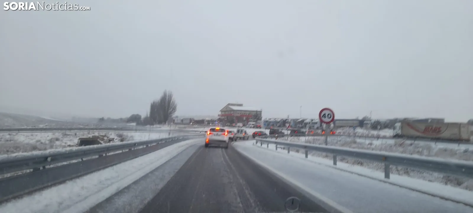 Una imagen de la N-122 esta tarde. /SN