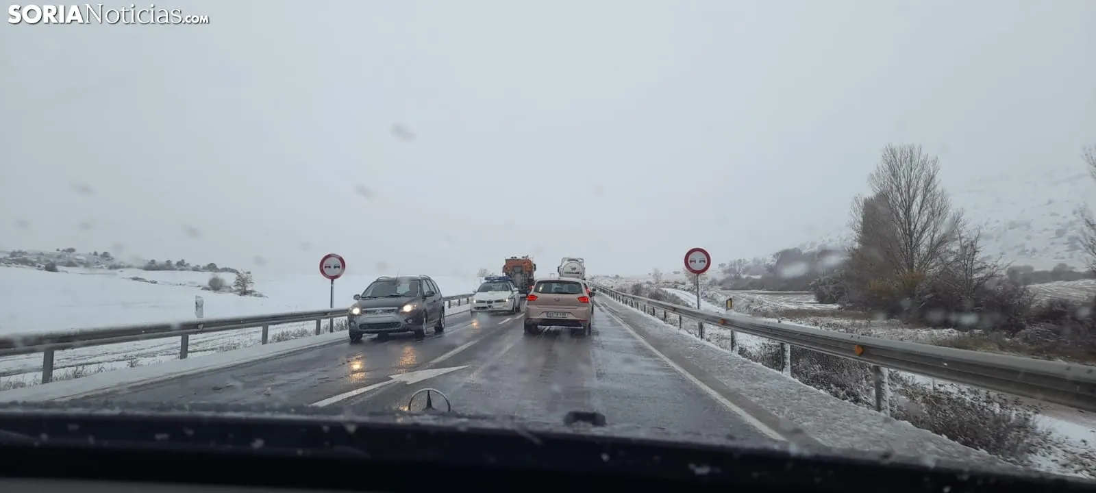 Una imagen de la N-122 esta tarde. /SN