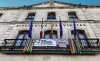 Imagen de la fachada del Palacio Provincial con motivo de la jornada. /Dip.