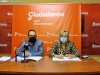 Los concejales de Ciudadanos en Soria hoy en rueda de prensa. 