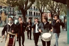 Dulzaineros sorianos en Pamplona.