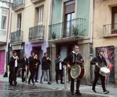Dulzaineros sorianos en Pamplona.