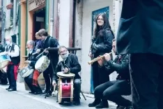 Dulzaineros sorianos en Pamplona.