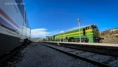 Imágenes del Tren Felipe II a su paso por Soria./ Fotos: Julio Gómez, Asociación Soriana de Amigos del Ferrocarril.