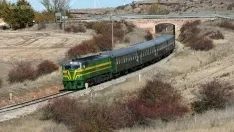 Imágenes del Tren Felipe II a su paso por Soria./ Fotos: Julio Gómez, Asociación Soriana de Amigos del Ferrocarril.