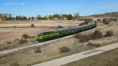 Imágenes del Tren Felipe II a su paso por Soria./ Fotos: Julio Gómez, Asociación Soriana de Amigos del Ferrocarril.