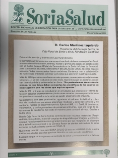 Foto 3 - La Fundación Científica Caja Rural de Soria colocará el lunes 22 la placa de los Valores Humanos-Sorianos Saludables 2020-2021