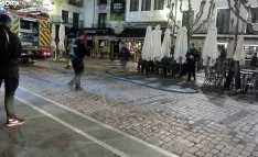 Una imagen de la céntrica plaza tras el aviso. /SN