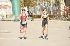 Un participante de la categoría Elite del Campeonato de España de Duatlón MD