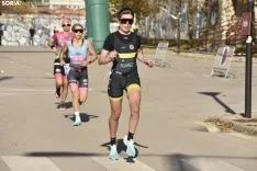 Un participante de la categoría Elite del Campeonato de España de Duatlón MD