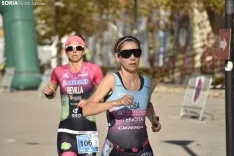Un participante de la categoría Elite del Campeonato de España de Duatlón MD
