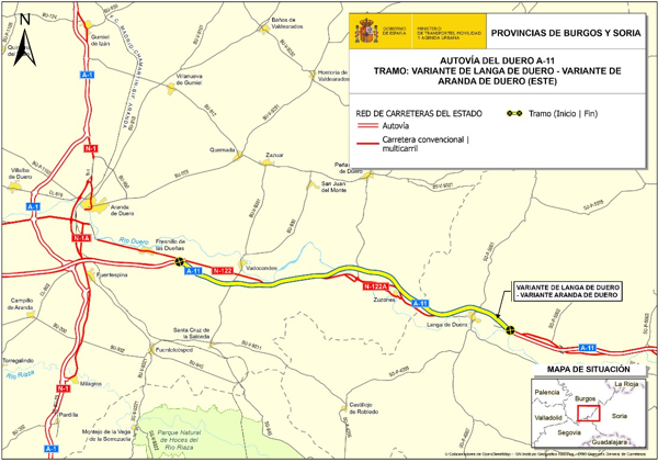 Mitma somete a información pública el proyecto de terminación del tramo de la autovía A-11 