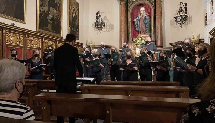 La agrupación musical en uno de sus conciertos. 