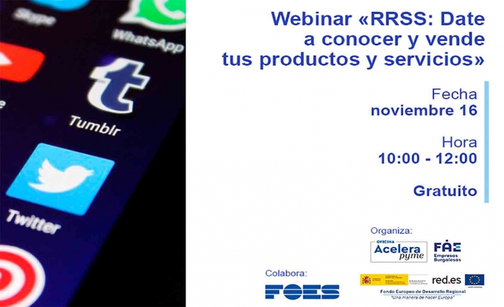 FOES ofrece a autónomos y empresas un webinar gratuito sobre Redes Sociales de la Oficina Acelera Pyme 