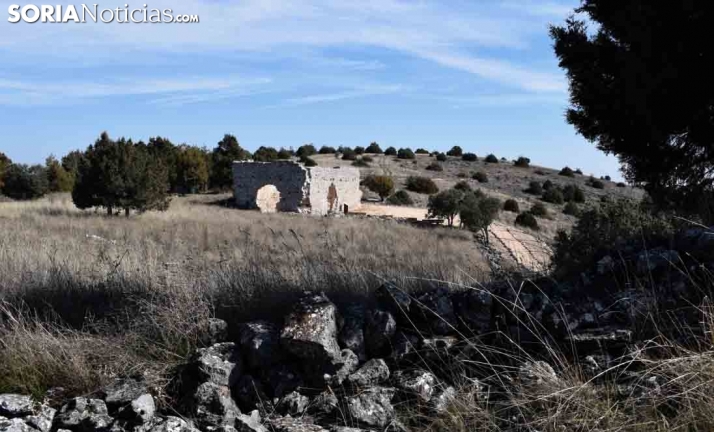Restos de la ermita de Santa Lucía, en Andaluz. /SN