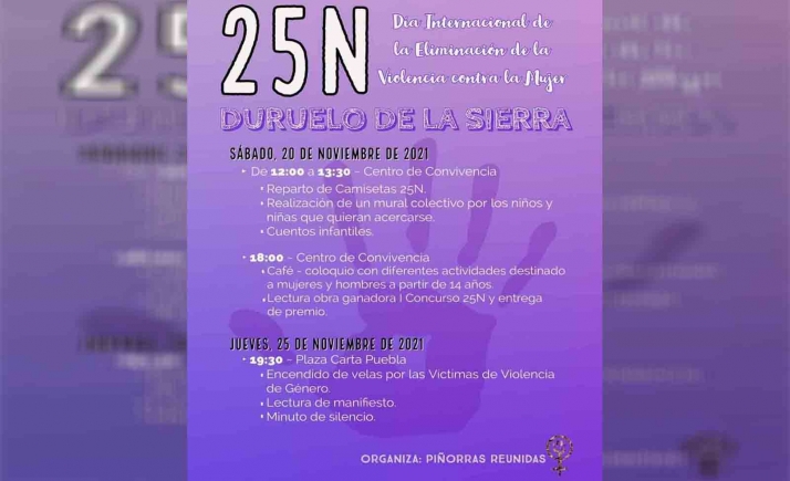 Duruelo inicia los actos del 25-N este sábado
