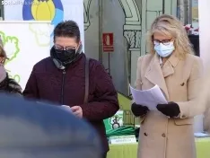 Una imagen de la conmemoración hoy en Granados. /SN