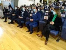 Una imagen de la comparecencia de Alfonso Fernández Mañueco hoy en Soria. /SN