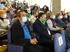 Una imagen de la comparecencia de Alfonso Fernández Mañueco hoy en Soria. /SN