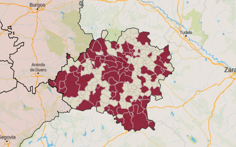 Soria despide 2021 con 63 municipios en riesgo muy alto de contagio