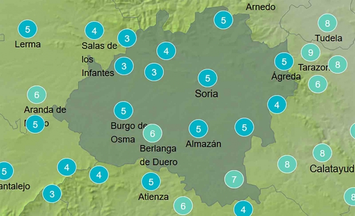 El tiempo en Soria: Diciembre se inicia con subida en las diurnas