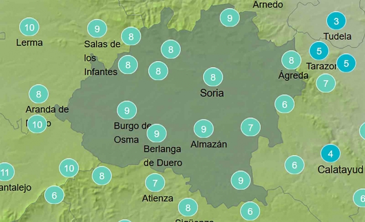 El tiempo en Soria: Mejoría en las mínimas