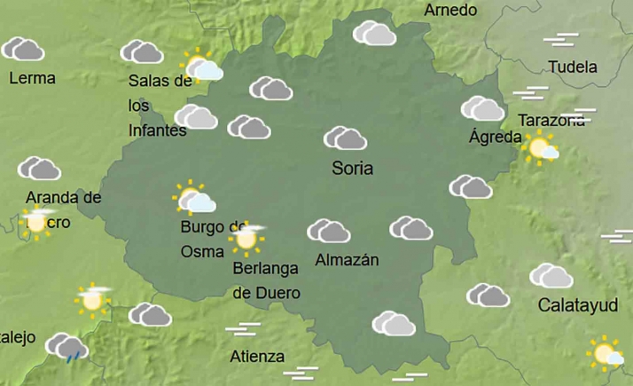 El tiempo en Soria: Continúa la nubosidad