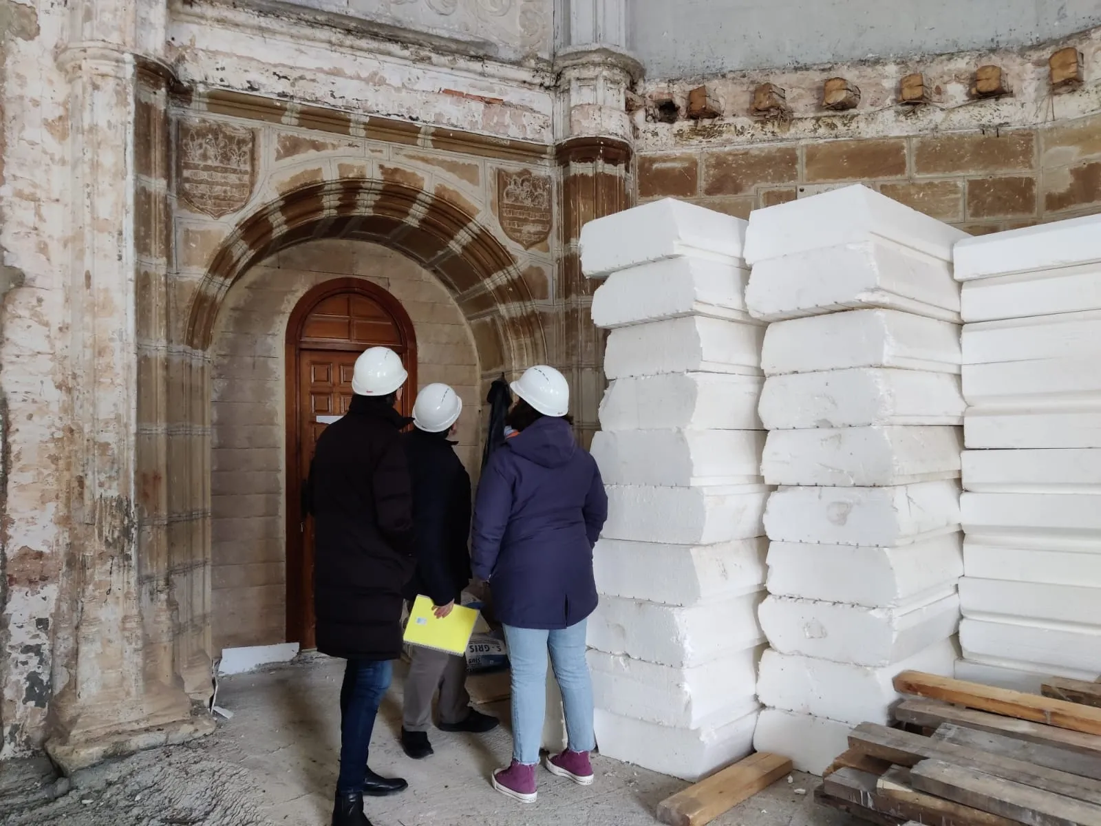 Visita del alcalde a las obras de Santa Clara. SN