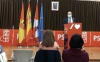 Iceta, durante su intervención en Berlanga. /PSOE