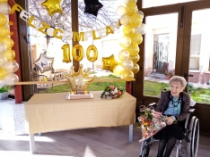Felisa Andrés en su centenario en Gómara