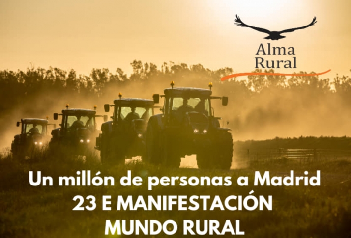 M&aacute;s de 500 asociaciones y Alma Rural celebran este domingo una gran manifestaci&oacute;n en Madrid para