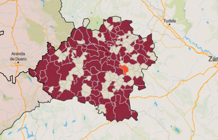 Coronavirus en Soria: 4 municipios tienen una incidencia de 10.000 o superior
