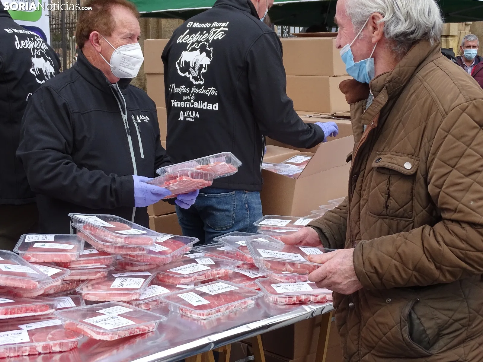 Una imagen de la distribución gratuita de lomo de cerdo. /SN