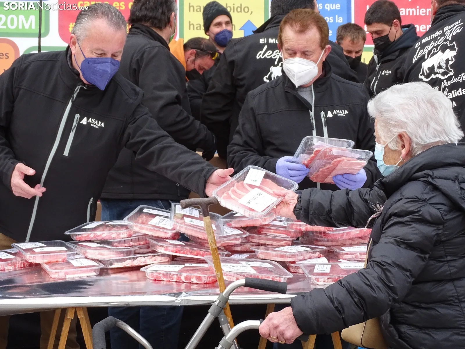 Una imagen de la distribución gratuita de lomo de cerdo. /SN