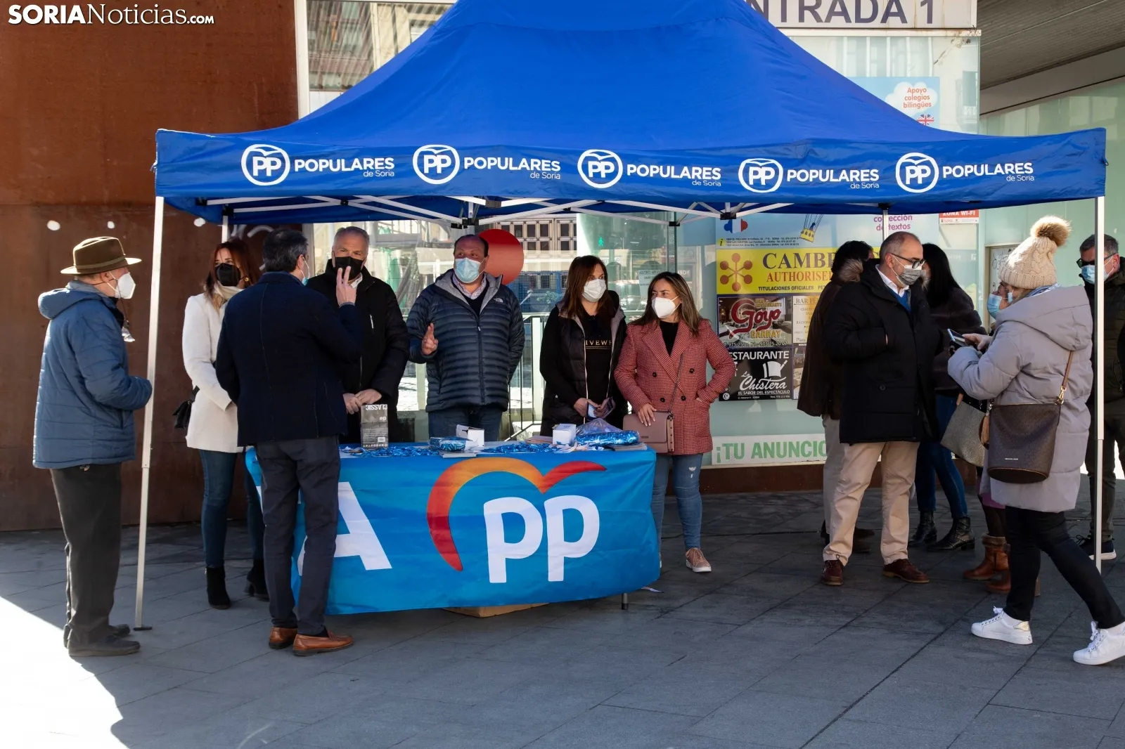 El PP hace campaña en Soria capital. /María Ferrer
