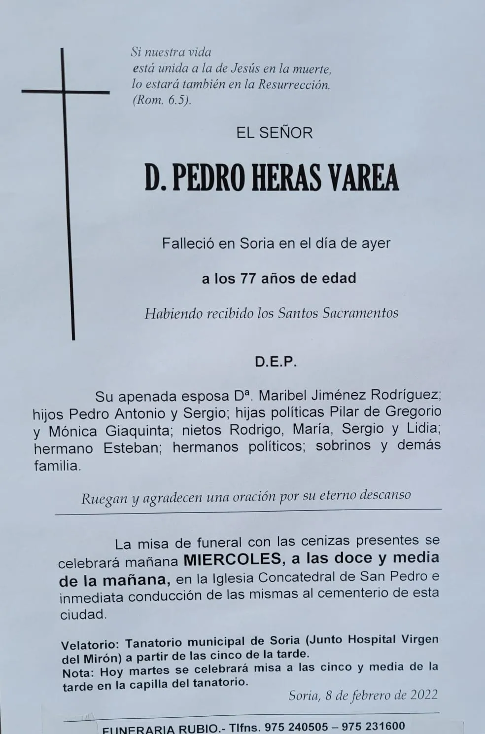 Foto 2 - Fallece a los 77 a&ntilde;os el empresario soriano Pedro Heras