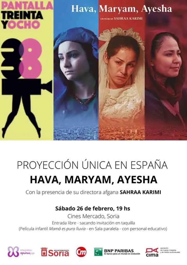 Foto 2 - La directora afgana Sahraa Karimi presenta en Soria su pel&iacute;cula &lsquo;Hava, Maryam, Ayesha&rsquo; en un pase &uacute;nico en Espa&ntilde;a